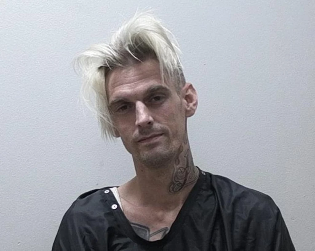 Aaron Carter na zdjęciu z aresztu Aaron Carter na zdjęciu z aresztu