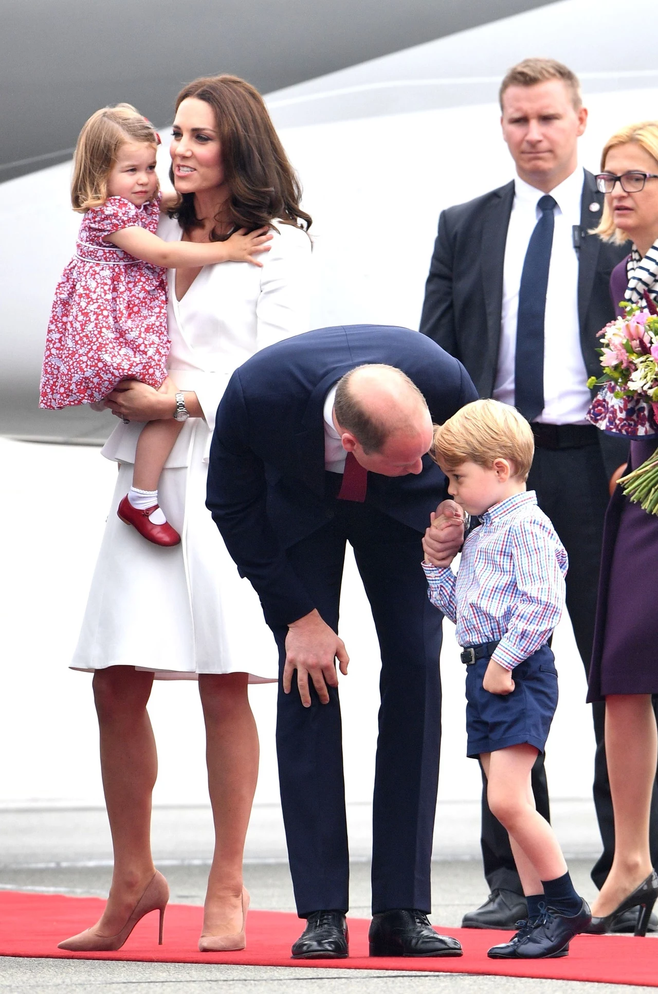 Księżna Kate i książę William wraz z dziećmi w Warszawie