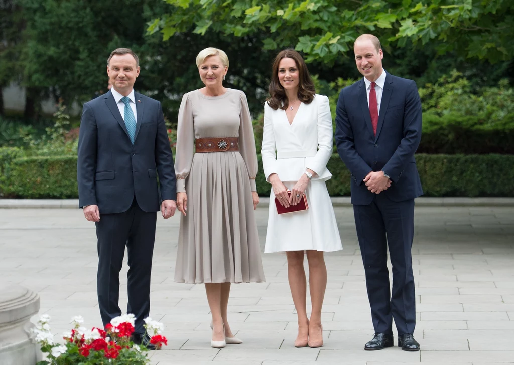 Para książęca wraz z prezydentem Andrzejem Dudą i Agatą Dudą