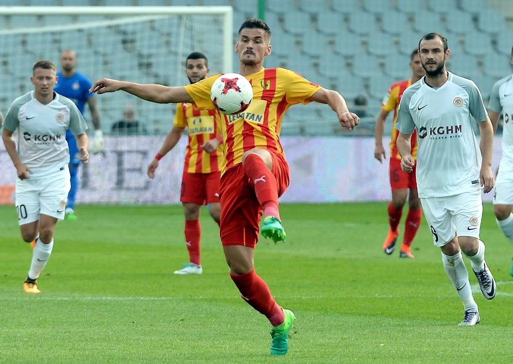 Korona Kielce - Zagłębie Lubin 0-1 w meczu 1. kolejki Ekstraklasy Korona Kielce - Zagłębie Lubin 0-1 w meczu 1. kolejki Ekstraklasy