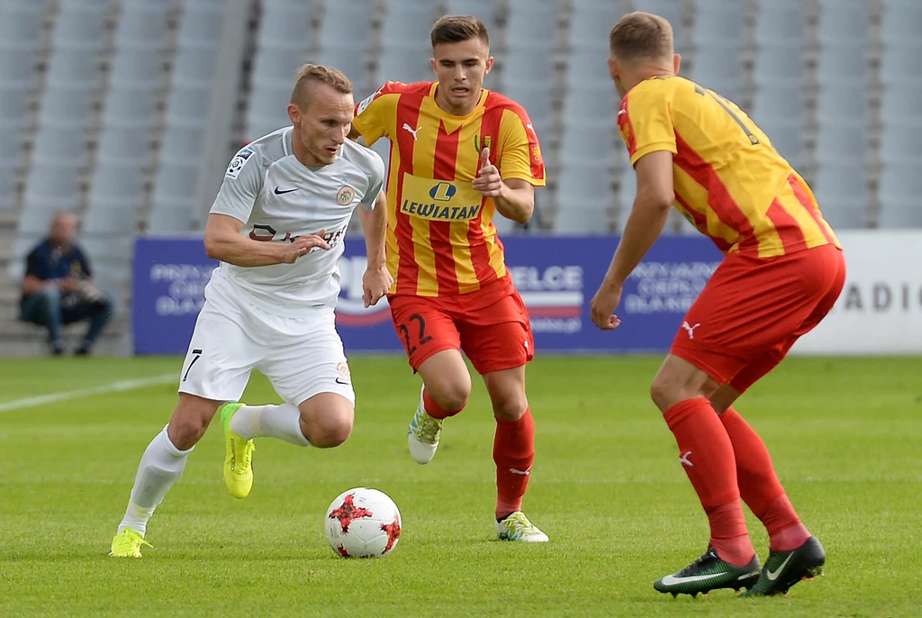 Korona Kielce - Zagłębie Lubin 0-1 w meczu 1. kolejki Ekstraklasy Korona Kielce - Zagłębie Lubin 0-1 w meczu 1. kolejki Ekstraklasy