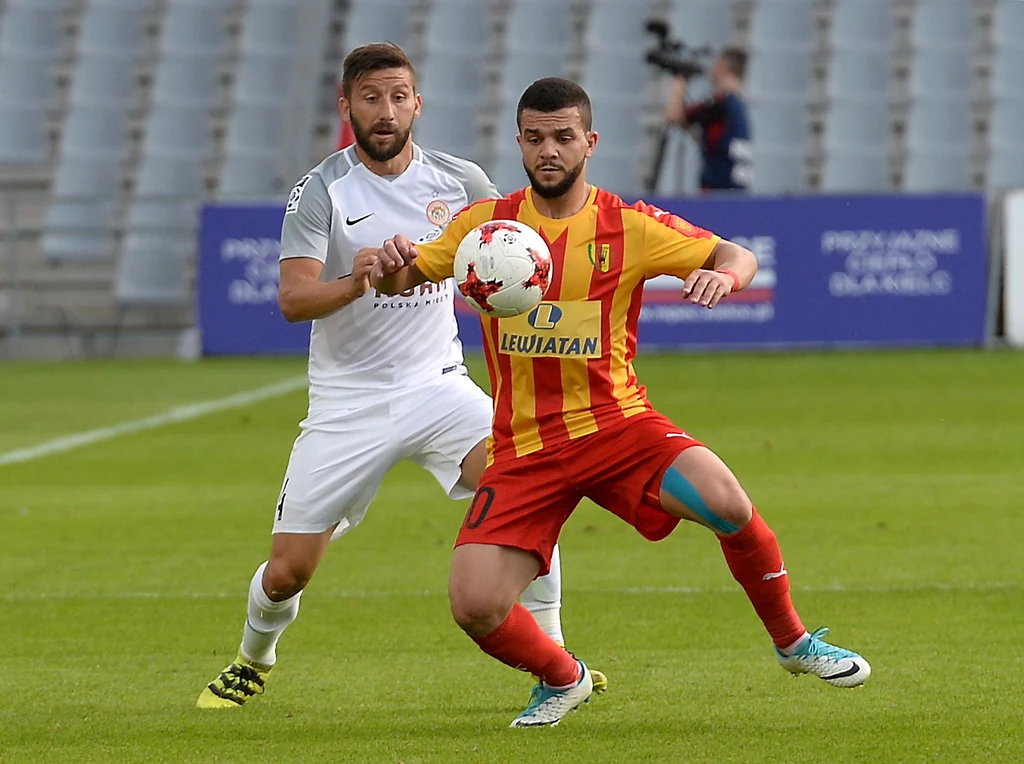 Korona Kielce - Zagłębie Lubin 0-1 w meczu 1. kolejki Ekstraklasy Korona Kielce - Zagłębie Lubin 0-1 w meczu 1. kolejki Ekstraklasy