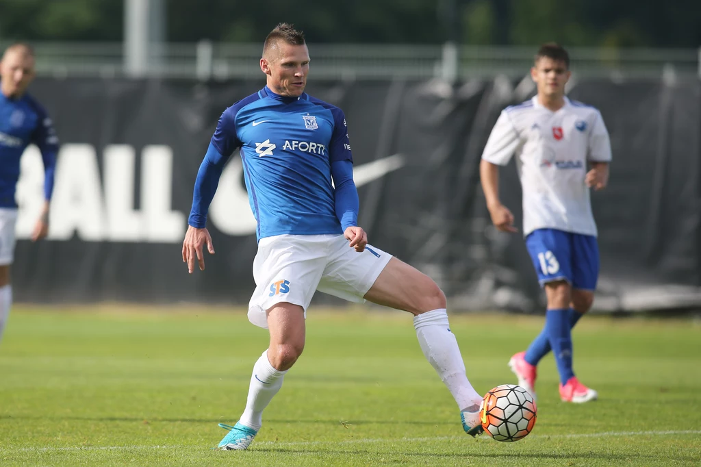 Marcin Robak podczas sparingu Lecha Poznań Marcin Robak podczas sparingu Lecha Poznań