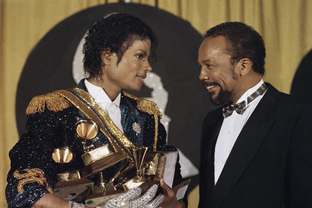 Michael Jackson i Quincy Jones na gali Grammy Awards w 1984 r.