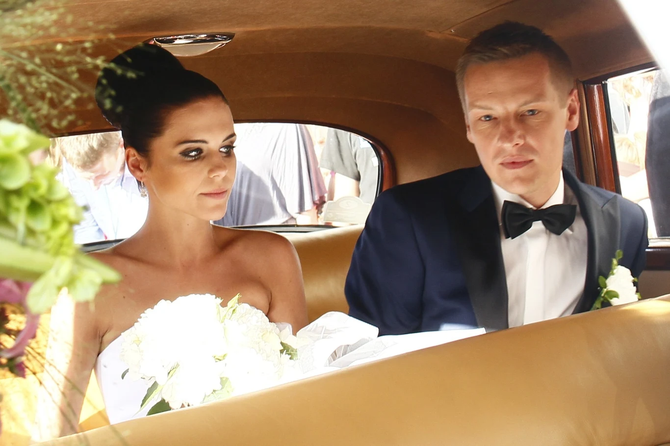 Marcin Mroczek z żoną Marleną Marcin Mroczek z żoną Marleną