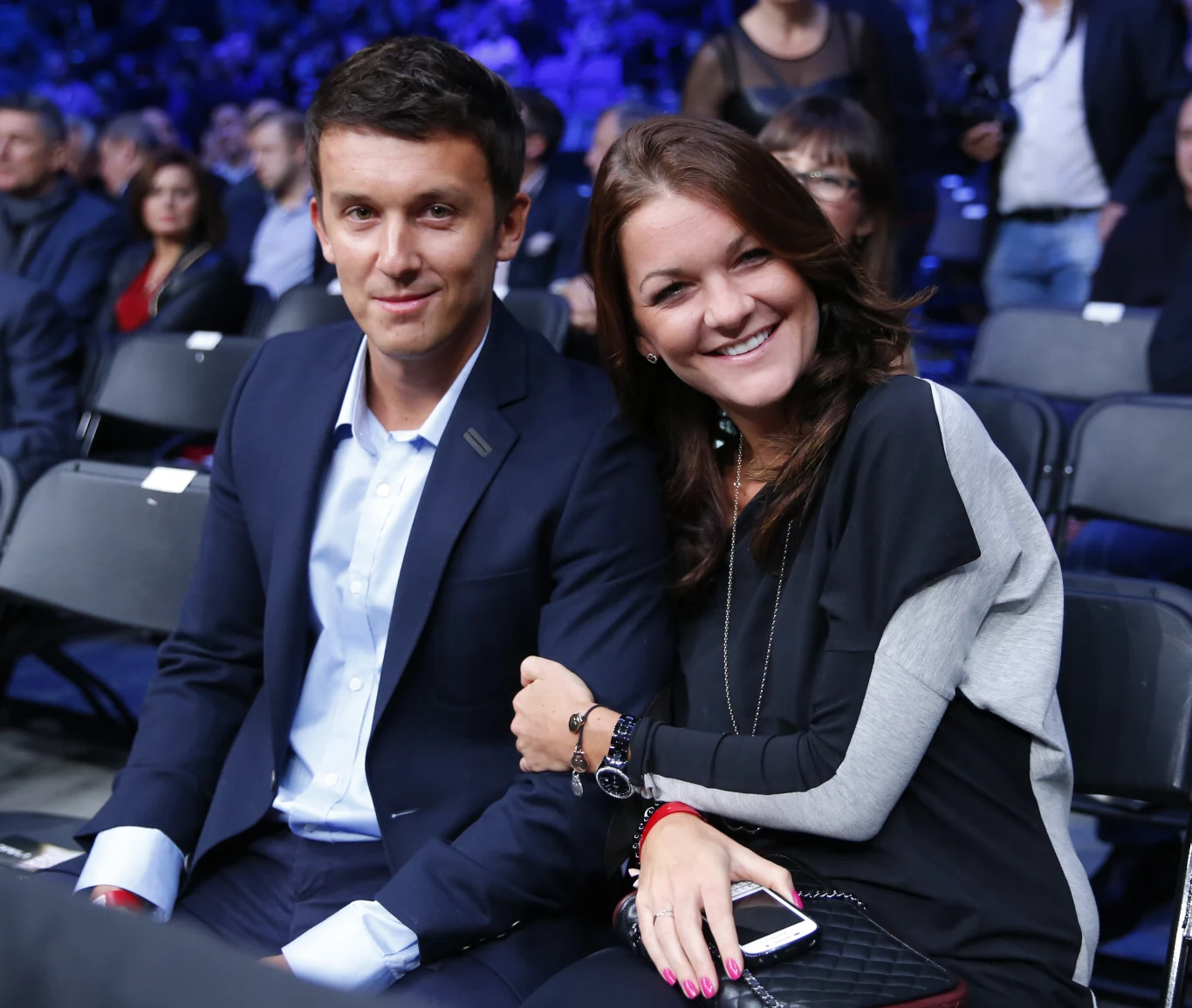 Agnieszka Radwańska i Dawid Celt podczas gali bokserskiej w Krakowie w 2014 r. Agnieszka Radwańska i Dawid Celt podczas gali bokserskiej w Krakowie w 2014 r.