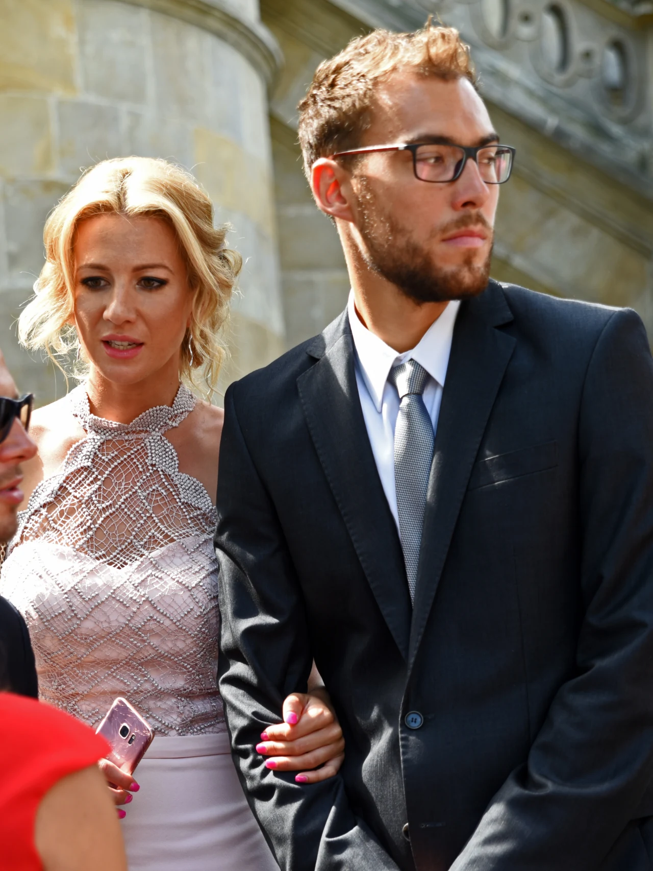 Marta Domachowska i Jerzy Janowicz na ślubie Agnieszki Radwańskiej i Dawida Celta Marta Domachowska i Jerzy Janowicz na ślubie Agnieszki Radwańskiej i Dawida Celta