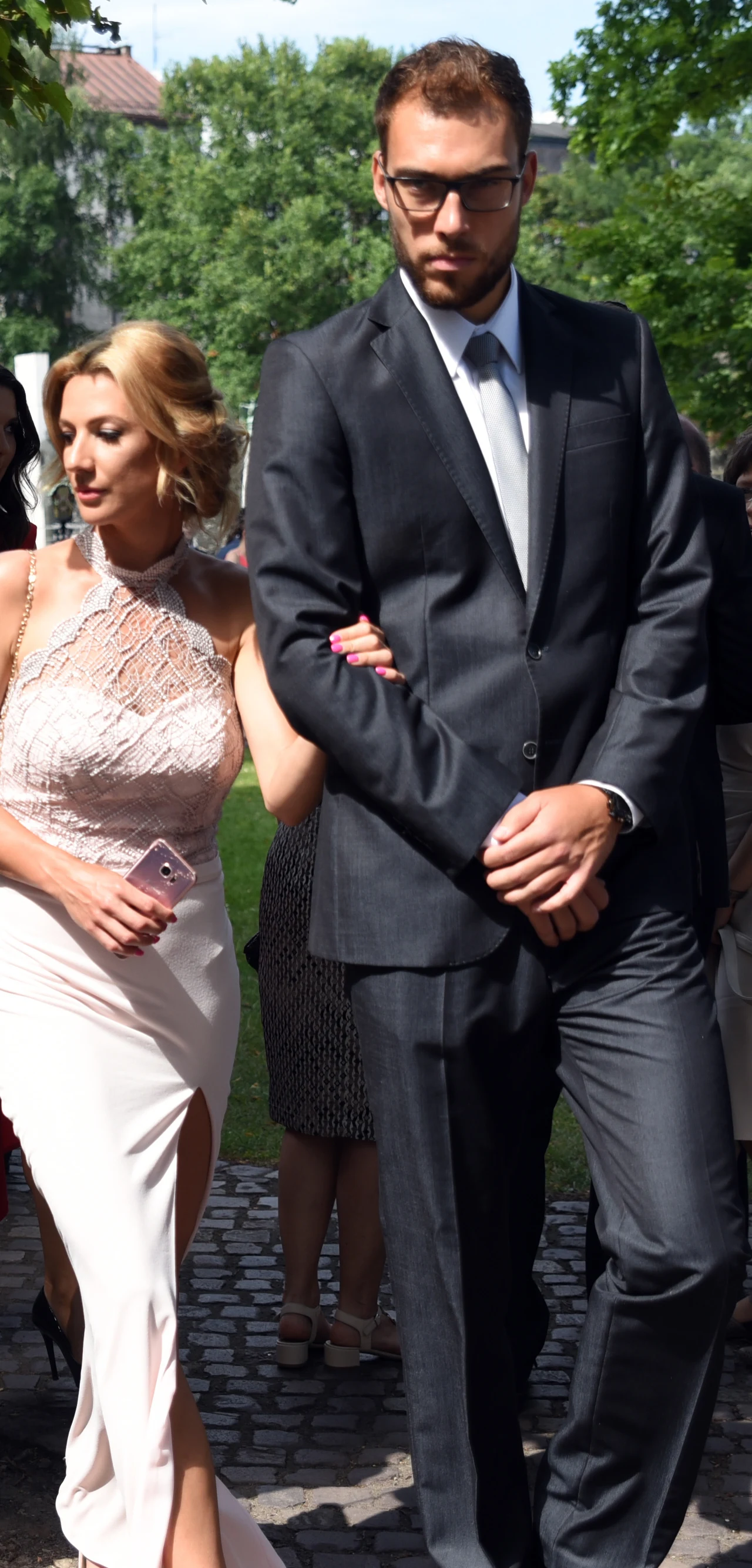 Marta Domachowska i Jerzy Janowicz na ślubie Agnieszki Radwańskiej i Dawida Celta Marta Domachowska i Jerzy Janowicz na ślubie Agnieszki Radwańskiej i Dawida Celta