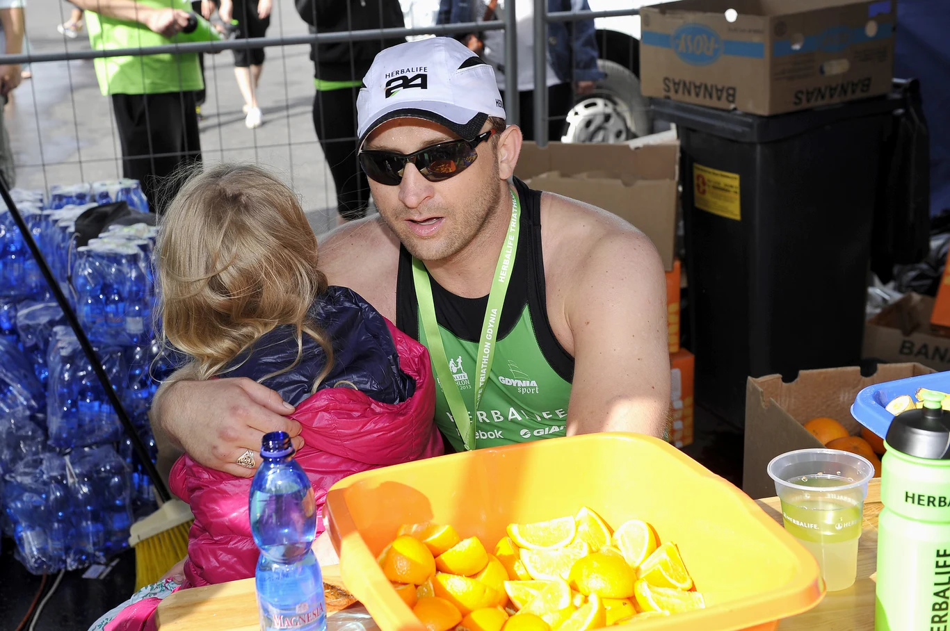 Borys Szyc z córką Borys Szyc z córką