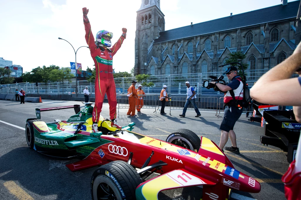 Lucas di Grassi po wygranym wyścigu