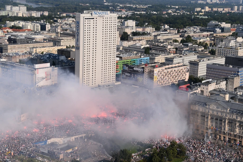 Początek marszu narodowców 