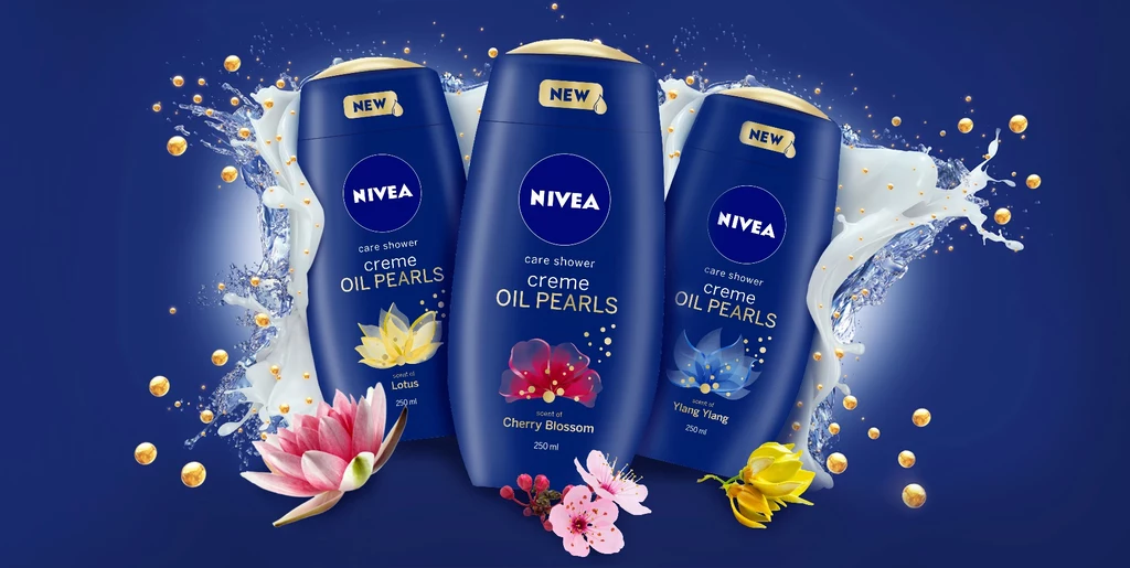 Żele pod prysznic NIVEA CREME & OIL PEARLS 