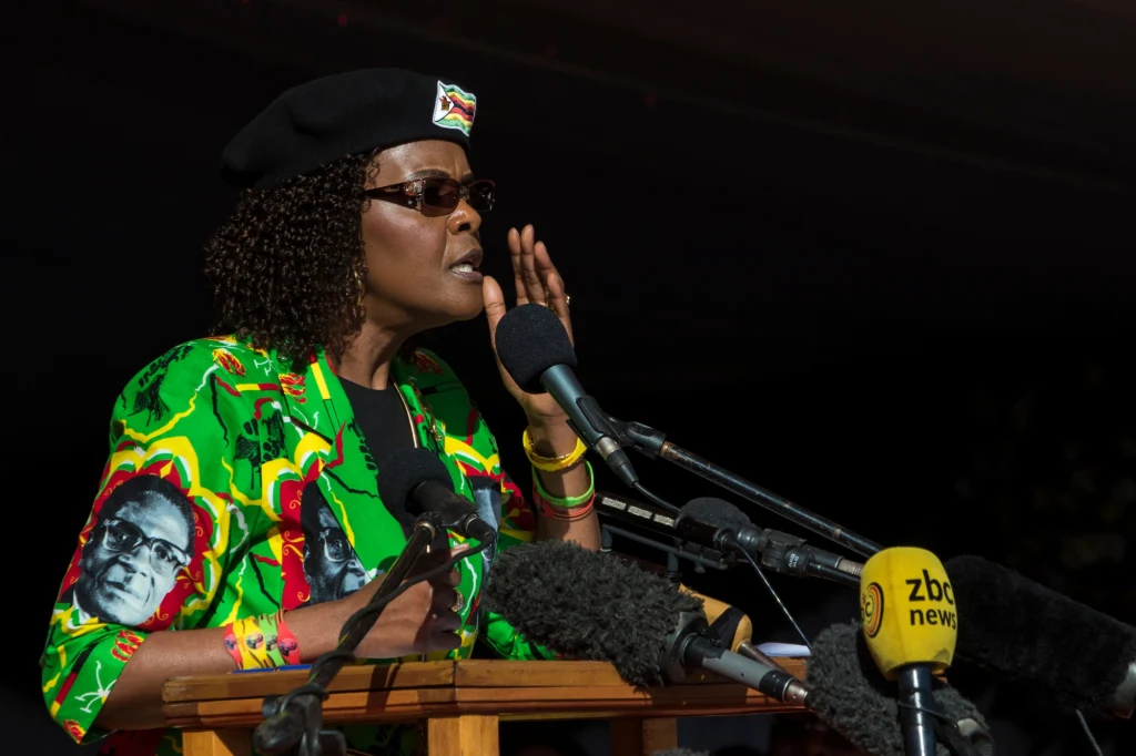 Grace Mugabe, żona prezydenta Zimbabwe Roberta Mugabego Grace Mugabe, żona prezydenta Zimbabwe Roberta Mugabego
