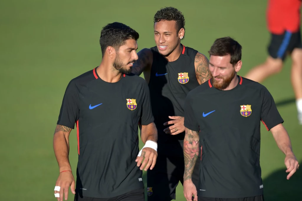 Luis Suarez (L), Messi (P) i Neymar Luis Suarez (L), Messi (P) i Neymar