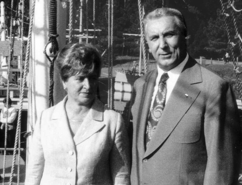 Edward Gierek i żona Stanisława, rok 1973, zdjęcie wykonane podczas oficjalnej wizyty w USA