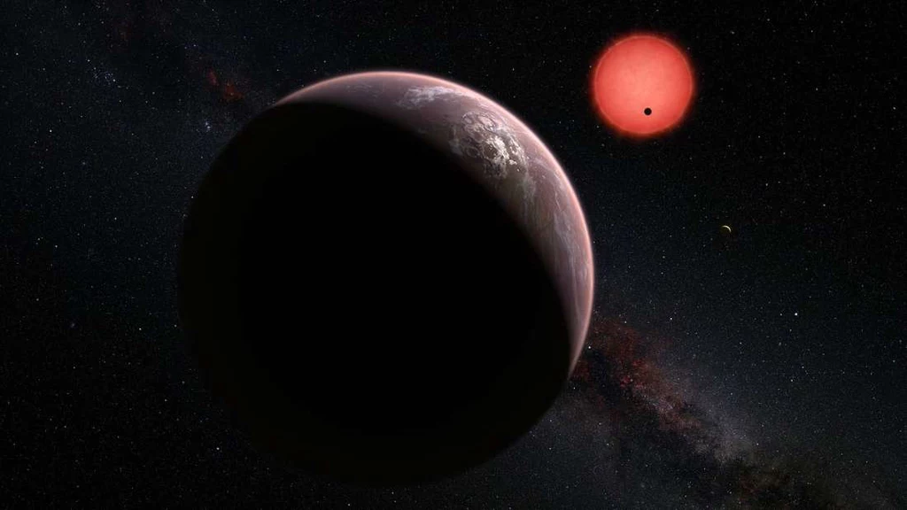 Wizja artystyczna układu TRAPPIST-1