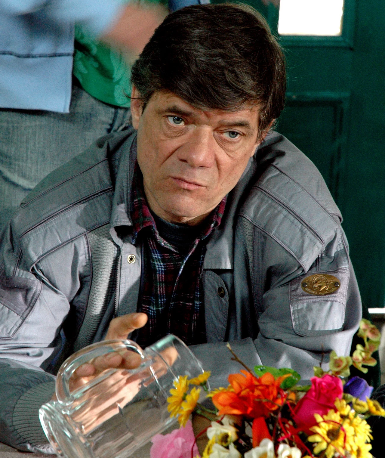 Henryk Gołębiewski na planie serialu "Plebania" Henryk Gołębiewski na planie serialu "Plebania"