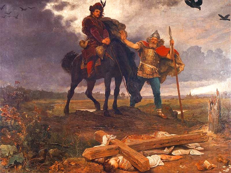 Powrót księcia Kazimierza do Polski na obrazie Wojciecha Gersona (źródło: domena publiczna)
