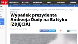 "Super Express" opisuje "wypadek" prezydenta Andrzeja Dudy