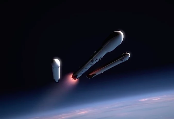 Falcon Heavy, wizja artysty Falcon Heavy, wizja artysty