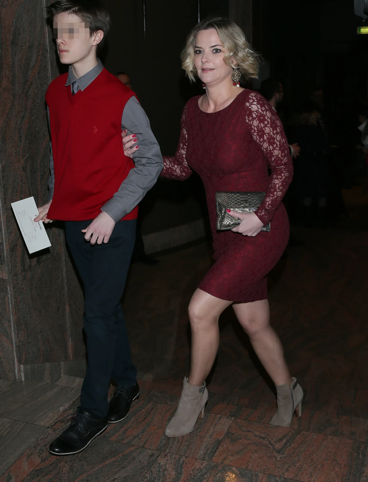 Zamachowska z synem Zamachowska z synem