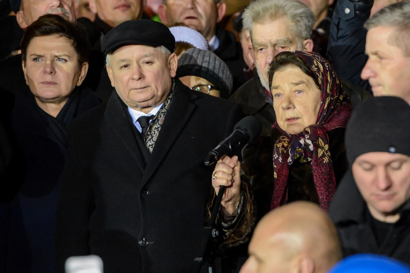 Katarzyna Łaniewska na manifestacji PiS Katarzyna Łaniewska na manifestacji PiS