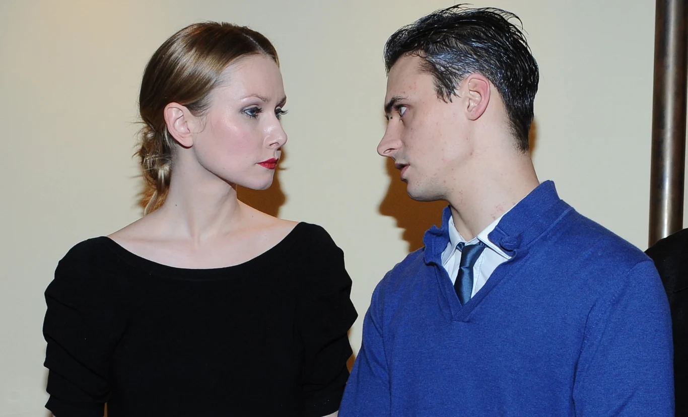 Mateusz Damięcki z pierwszą żoną