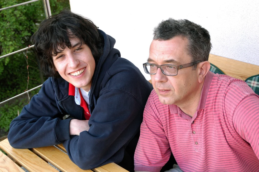 Grzegorz Miecugow z synem Krzysztofem Grzegorz Miecugow z synem Krzysztofem