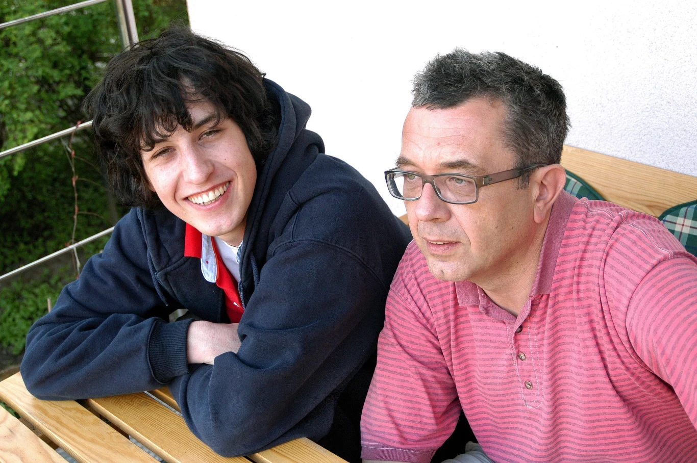 Grzegorz Miecugow z synem Krzysztofem