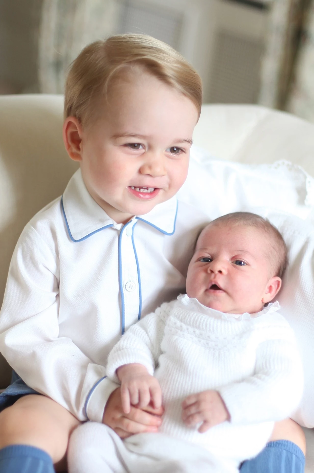 Oficjalny portret księcia George'a i księżnej Charlotte Oficjalny portret księcia George'a i księżnej Charlotte