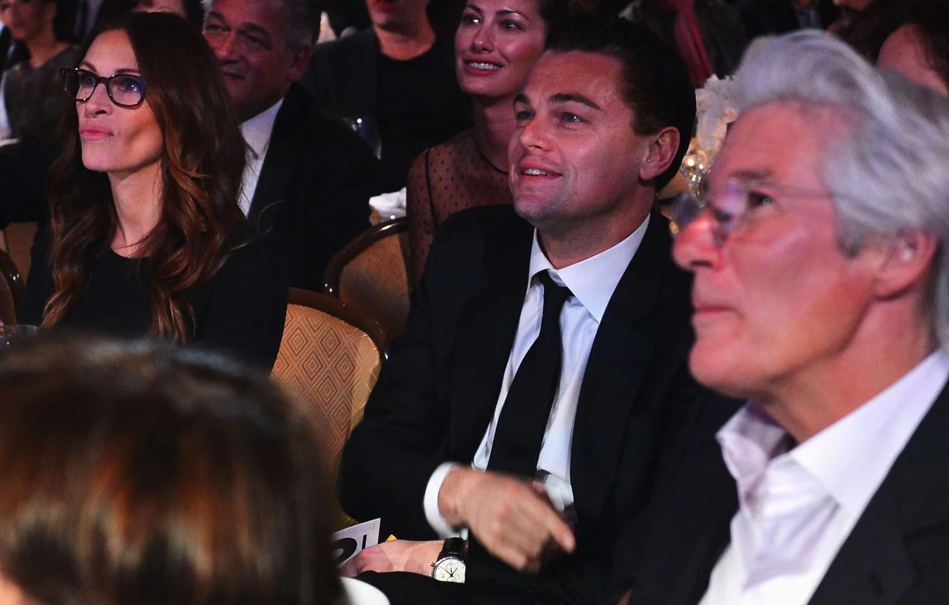 Julia Roberts i Richard Gere, na zdj. z Leonardo DiCaprio Julia Roberts i Richard Gere, na zdj. z Leonardo DiCaprio