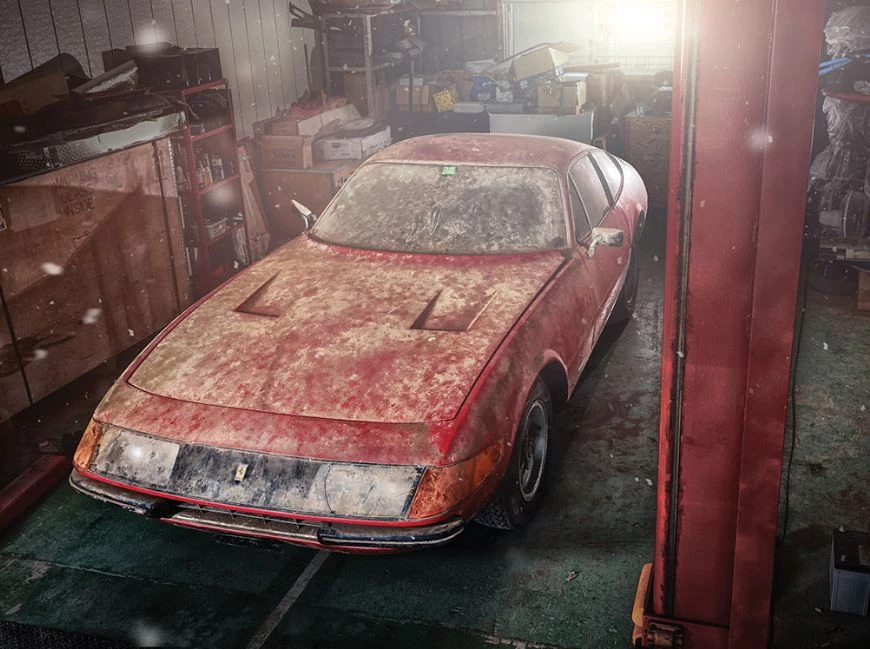 Niezwykłe Ferrari Daytona znaleziono w japońskiej szopie