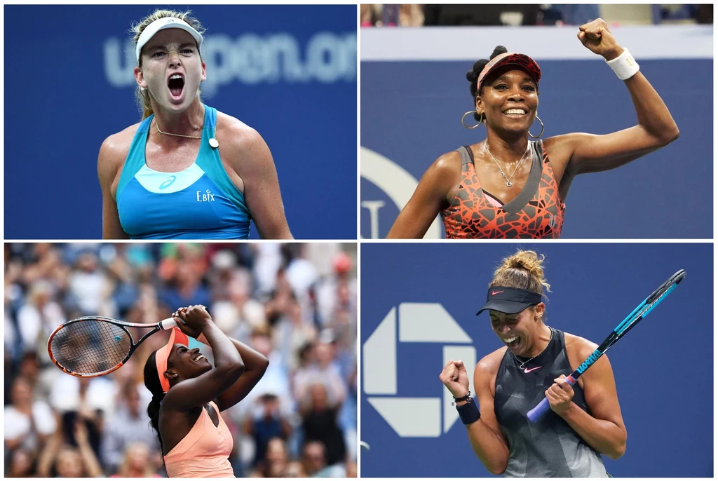 Cztery półfinalistki (od góry od lewej): CoCo Vandeweghe, Venus Williams, Sloane Stephens i Madison Keys Cztery półfinalistki (od góry od lewej): CoCo Vandeweghe, Venus Williams, Sloane Stephens i Madison Keys