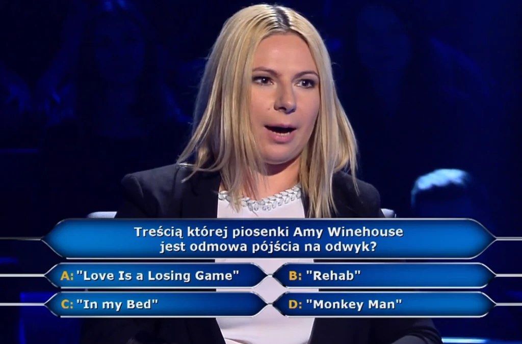 Magdalena Kowalska i jej pytanie za 20 tys. zł w "Milionerach" Magdalena Kowalska i jej pytanie za 20 tys. zł w "Milionerach"