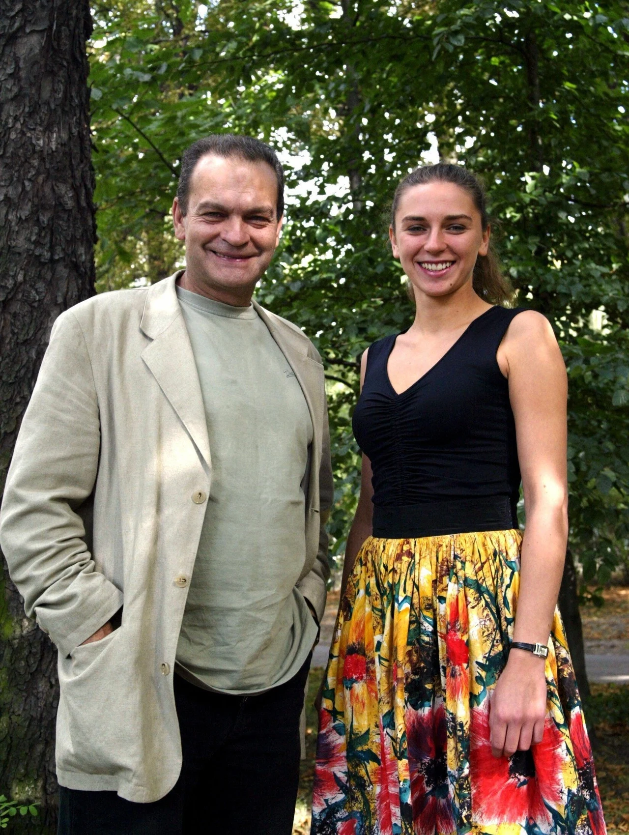 Julia Chmielnik z tatą