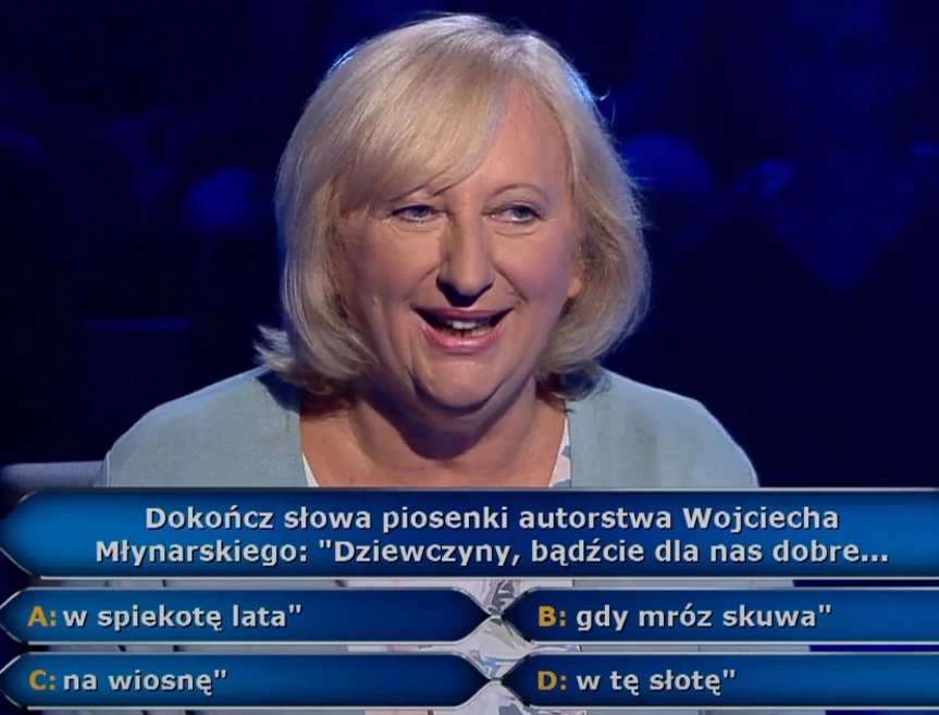 Maria Kosieradzka w "Milionerach" wygrałą 40 tys. zł Maria Kosieradzka w "Milionerach" wygrałą 40 tys. zł