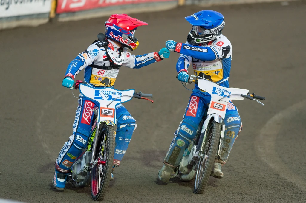 Piotr Pawlicki (kask czerwony) i Grzegorz Zengota Piotr Pawlicki (kask czerwony) i Grzegorz Zengota