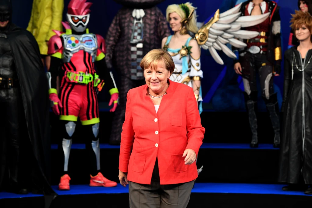Wizyta Angeli Merkel na targach Gamescom 2017