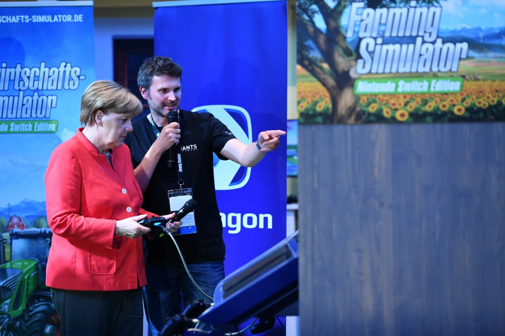 Wizyta Angeli Merkel na targach Gamescom 2017