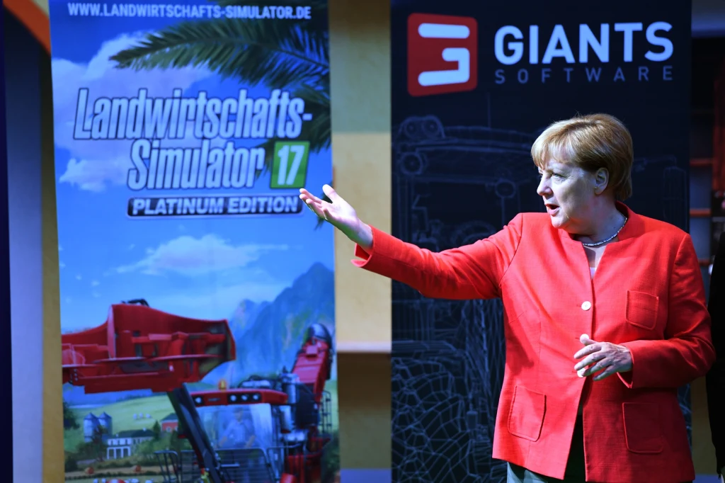 Wizyta Angeli Merkel na targach Gamescom 2017