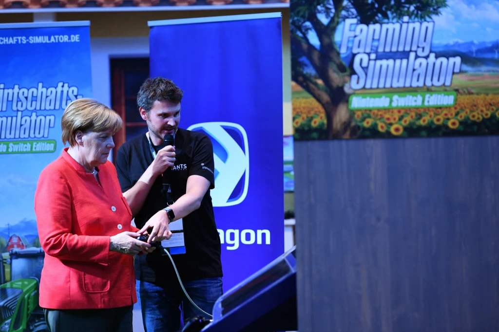 Wizyta Angeli Merkel na targach Gamescom 2017