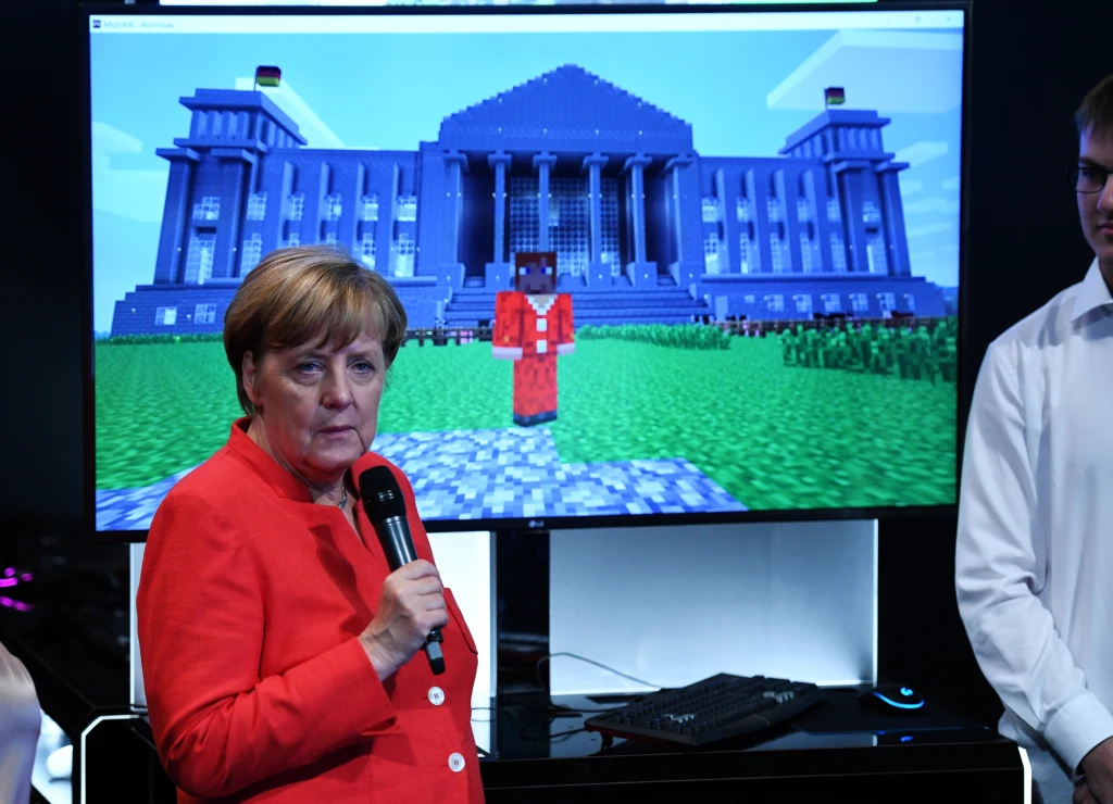 Wizyta Angeli Merkel na targach Gamescom 2017