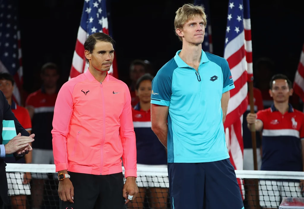 Rafael Nadal po pokonaniu Kevina Andersona w finale US Open 2017. Rafael Nadal po pokonaniu Kevina Andersona w finale US Open 2017.