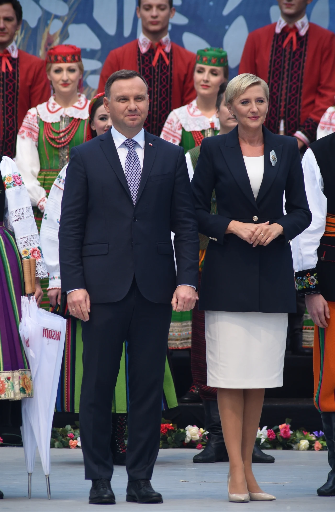 Para prezydencka na dożynkach Para prezydencka na dożynkach