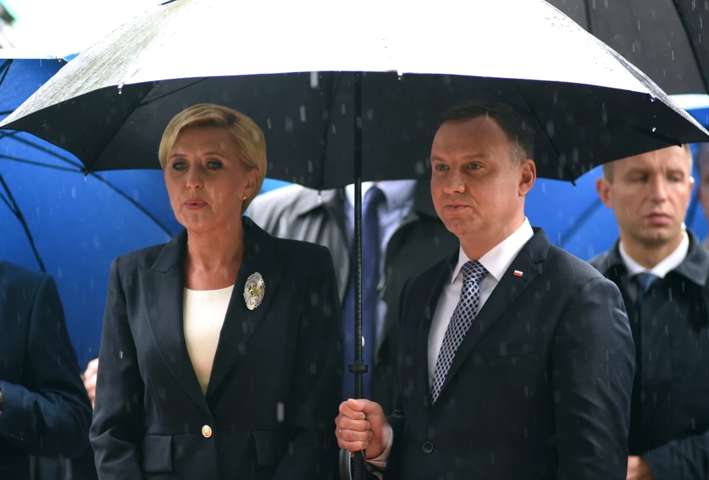 Para prezydencka na dożynkach Para prezydencka na dożynkach