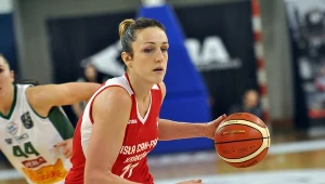 Ewelina Kobryn podczas meczu z Pszczółką AZS UMCS Lublin