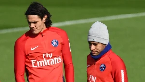 Edinson Cavani (L) i Neymar