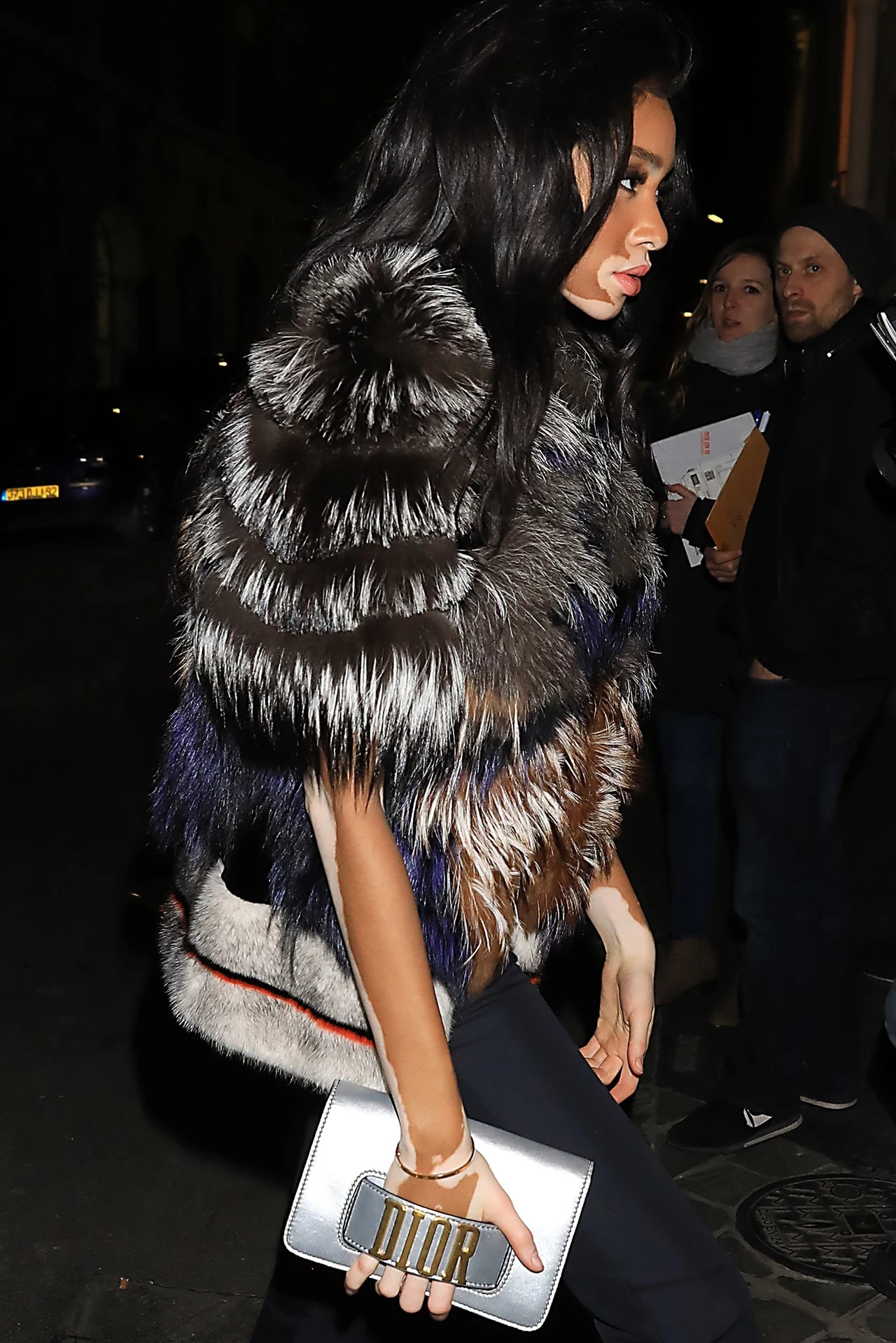 Winnie Harlow w futerku Balmain Winnie Harlow w futerku Balmain