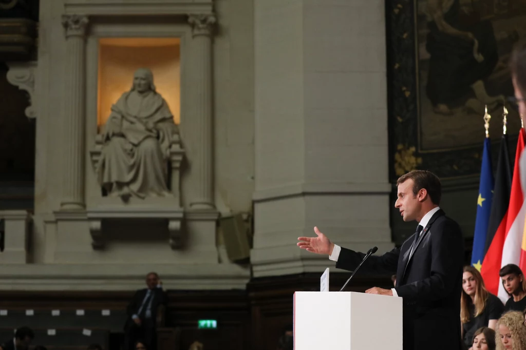 Wystąpienie Macrona na Sorbonie Wystąpienie Macrona na Sorbonie