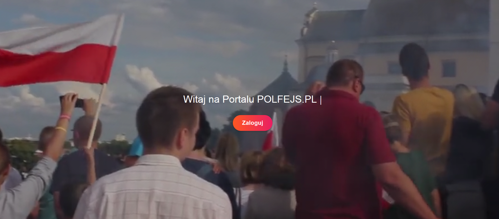 Polfejs - Polski Portal Społecznościowy. Strona główna, jeszcze przed logowaniem